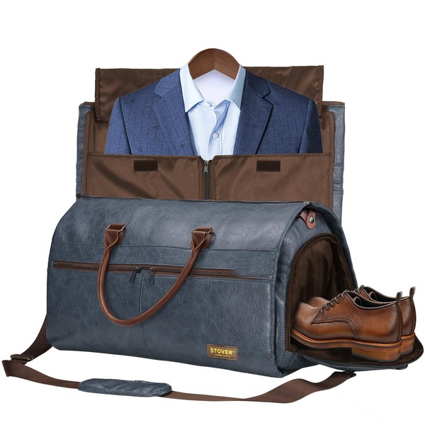 STOVER Garment Travel Duffle Bag, Large 2-in-1 Convertible Carry-on Luggage