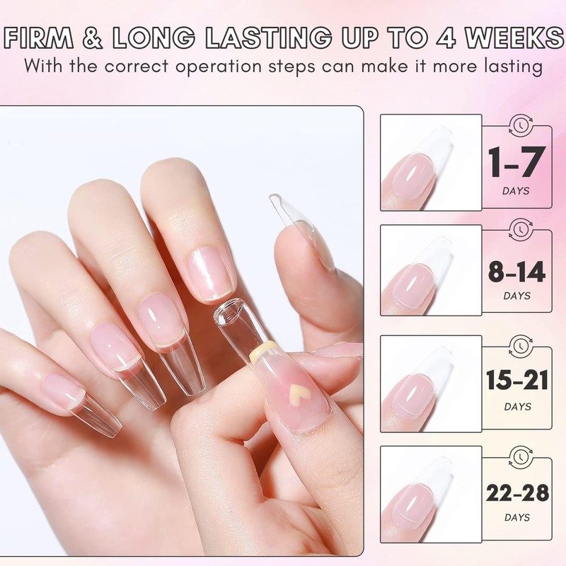 Gel de Uñas Sólido para Puntas de Uñas Acrílicas y
