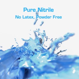 Infimor Disposable Nitrile Gloves Powder & Latex Free 3 mil Non-Sterile Nitrile Exam Gloves Light Duty Cleaning Gloves, Large, Box/100