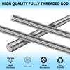 MCSDFN 5 Pcs M6-1.0 Fully Threaded Rods 304 Stainless Steel