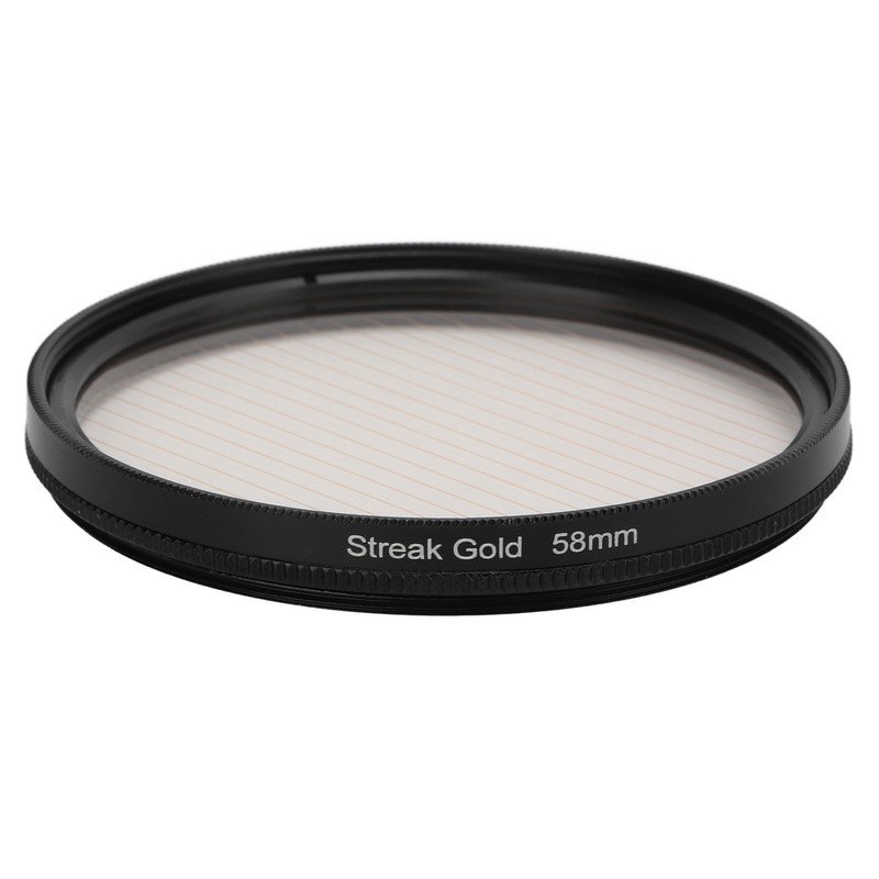 Gold Streak Anamorphic Effect Filter UHD Optical Glass Waterproof Scratch