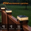 APONUO Solar Post Cap Lights Outdoor, 3 CCT& 2 Brightness