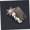 FOMIYES Hair Comb Snowflake and Rhinestones Alloy Insert Stylish Side