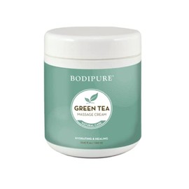 BODIPURE Green Tea Massage Cream - Rich in Antioxidants to Rejuvenate Dry Skin - Spa Quality Massage Lotion - Skin Moisturizing, and Relaxing Sore Muscles, 33.82 Ounce