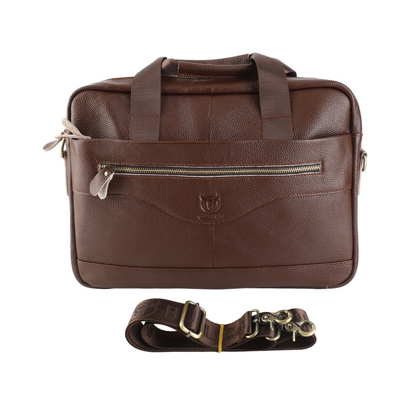 Men Leather Messenger Bag Shoulder Bag for Office School College