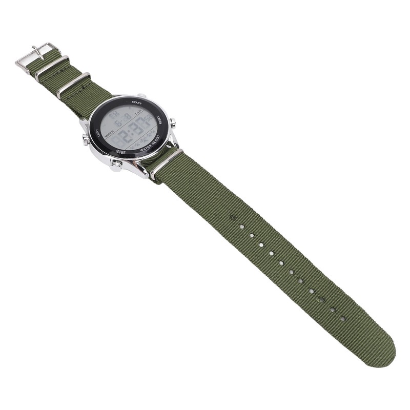 Mens Digital Sports Waterproof Watch Dual Time Zone Stopwatch Calendar