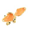Rhinestone Frog Jewelry Box Painted Electroplated Frog Figurine Jewelry Boxes