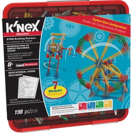 K'NEX STEAM Education | Intro to Simple Machines: Gears Building Set | Educational Toys for Kids, STEM Learning Kit, Engineering Construction for Kids Ages 8+ | Basic Fun 78630