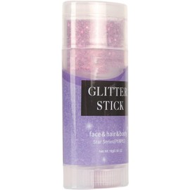 16 G de Gel para el Cuerpo con Purpurina para el Cabello y la Cara, Purpurina para la Cara, Lentejuelas Brillantes, Barra de Purpurina, Crema de Maquillaje de Larga Duración para