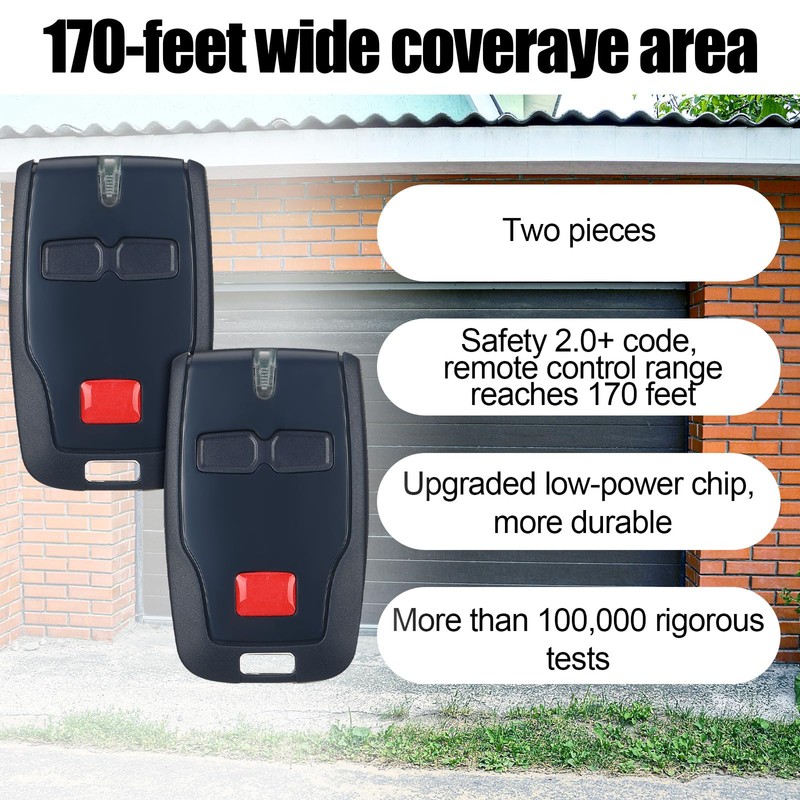 Kingdder 2 Pcs 2 Channel Remote Control Compatible with BFT