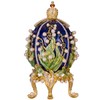 danila-souvenirs Faberge Style Lilies of The Valley Egg with Photo