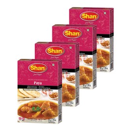 Shan Paya Recipe & Seasoning Mix for Meat Curry, 1.76 oz (50g) – Traditional Spicy Powder for Tender Meat & Trotters Curry, Meat Tenderizer Spice – Airtight Box (Pack of 4)