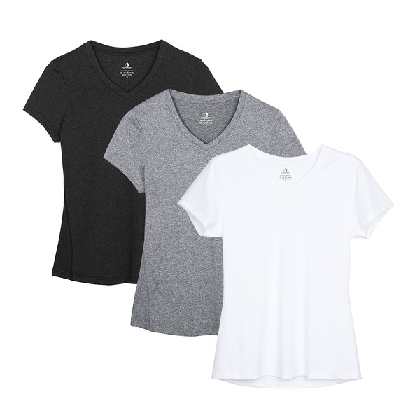 icyzone Workout Shirts Yoga Tops Activewear V-Neck T-Shirts for Women