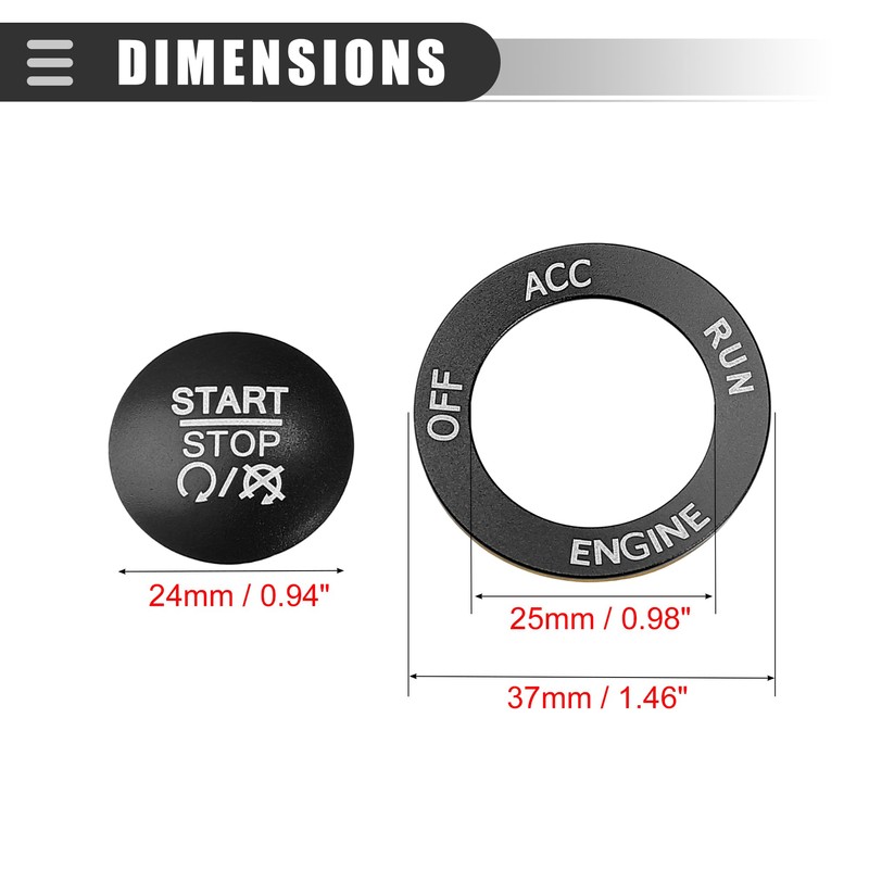 Motoforti Engine Start Stop Button Cover, Start Button Cover, for