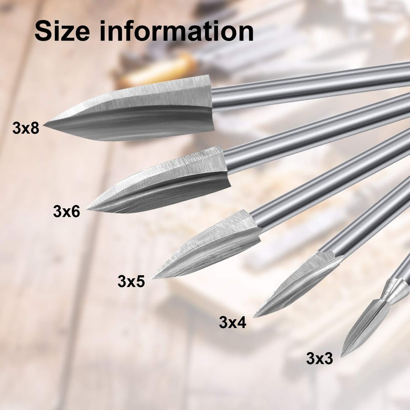 10 Pieces Wood Carving Drill bits Wood Engraving Tools Rotary