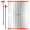 Loccmat 40 Pcs Tent Stakes,9.8 Inch Ground Stakes,Heavy Duty Metal