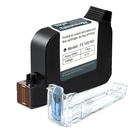 Phezer Original 42ml Black Quick Dry Solvent Ink Cartridge Replacement for 0.5inch/12.7mm Handheld Inkjet Printers P15 / P16 / P18 (Black)