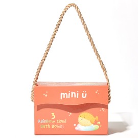 Mini U Cloud Bath Bombs (3 Pack), Rainbow Trail Bath Bombs for Kids, Vegan & Cruelty Free, Non Toxic