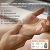 HENOTIC 2 Pairs Copper Arthritis Gloves for Women Men, Fingerless