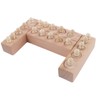 Cylinder Socket Toy Beech Wood Educational Knobbed Cylinders Blocks for