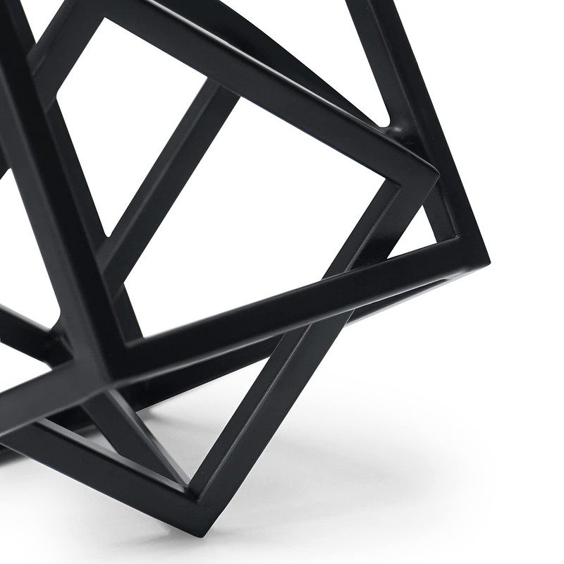 DreamsEden Small Geometric Sculpture, Metal Cube Decorative Ornaments Modern Home
