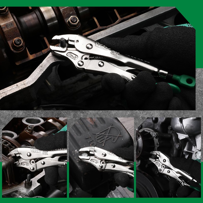SK 5" Curved Jaw Locking Pliers, Premium CR-V Construction, Ergonomic