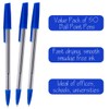 Essential Arts Blue Ink Ballpoint Pens Pack of 50 Medium