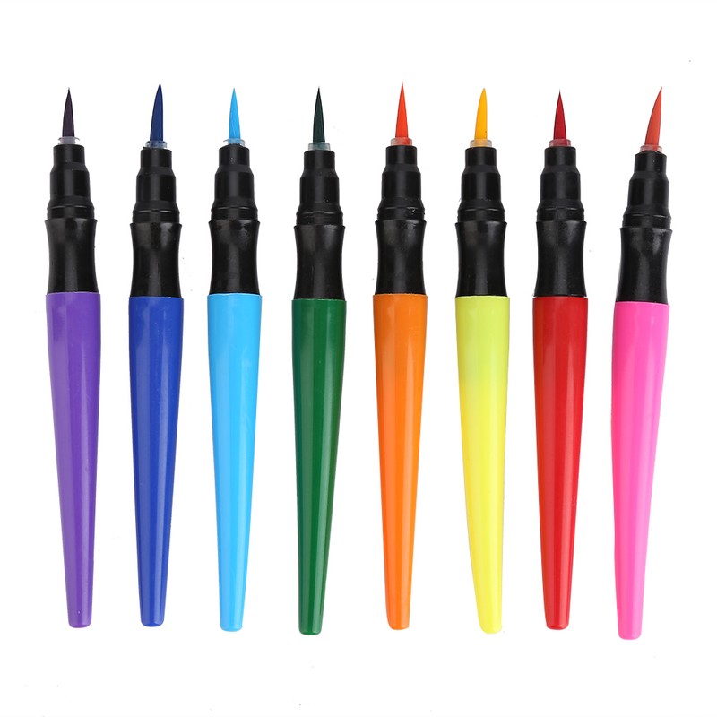 8Pcs Body Painting Brush Pen Set Artistic Watercolour Drawing Pen