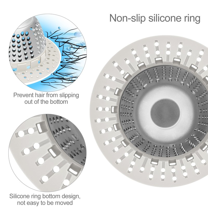 LEKEYE Shower Drain Hair Catcher/Shower Drain Cover/Drain Protector for Pop-Up