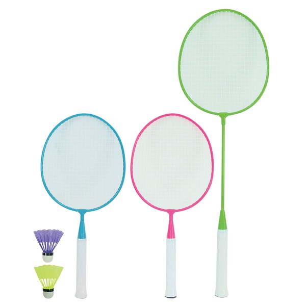 Ikeda Kogyosha 000055860 Badminton Racket Colorful Badminton Set of 3