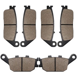 SOLLON Front and Rear Brake Pads for Kawasaki 650 Z650 ER 650 2017-2020 Z750 ZR 750 2007-2011 KLE650 Versys 650 2016-2020 for Honda 600 CB600F Hornet 1998-2006 CB600 Hornet S 2000-2004 CB750 1992-2002