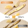 60-Piece Gold Silverware Set for 12, Stainless Steel Flatware Cutlery