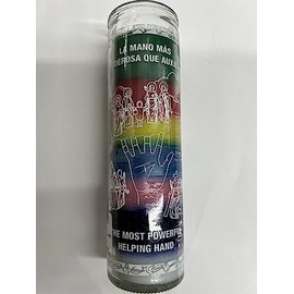 The Most Powerful Helping Hand 7 Color Pillar Candle in Glass