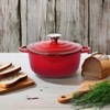 Trustmade 4.5 QT Cast Iron Dutch Oven, Enamel Coated Cookware