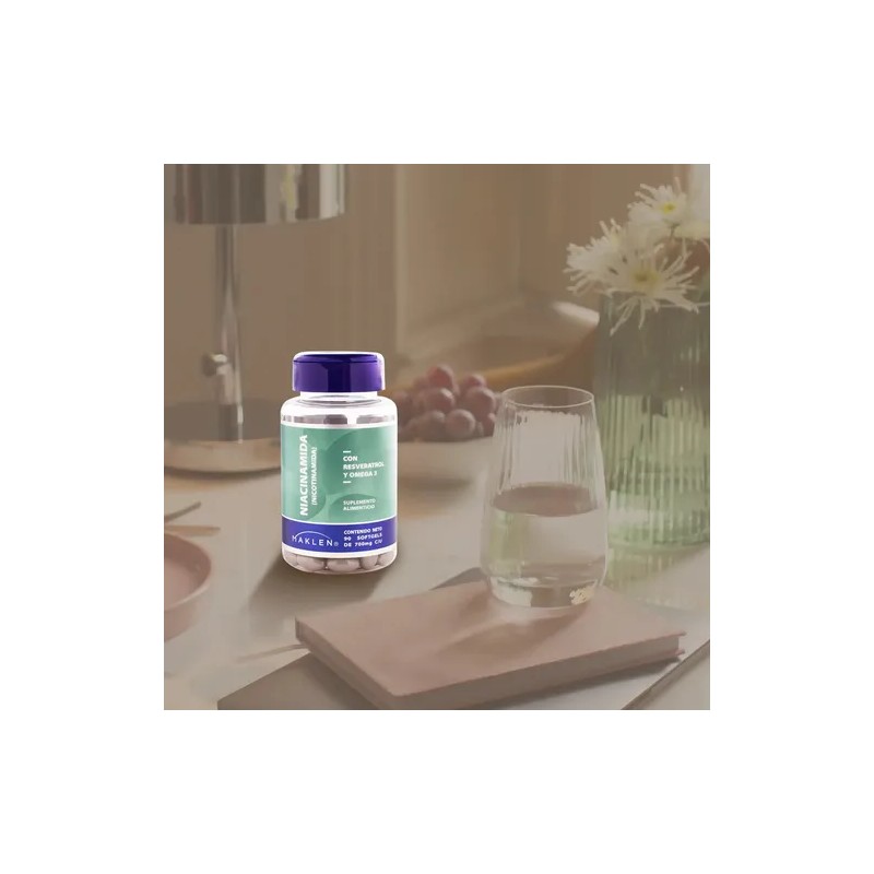 Niacinamida + Resveratrol Y Omega 3 | 90 Cápsulas |