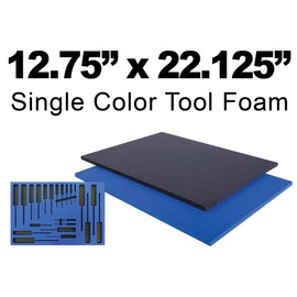 5S LEAN TOOL BOX FOAM ORGANIZERS 1/2 INCH THICK (1 PIECE) (12.75"x22.125", Black)