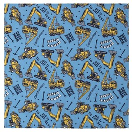 GRINLAB Kids' Lunch Cloth, Placemat, Lunch Napkin, Boys, Girls, Lunch Cloth, Large Size, For Kids, Kids, Kindergarten, Elementary School, Nursery School, Kindergarten, A: Working Car/Blue