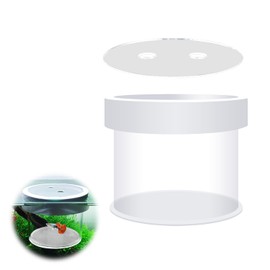 PAVIKE Floating Breeder Box for Fish, Floating Fish Breeding Box, Acrylic Aquarium Acclimation Hatchery Incubator, Fish Egg Isolation Net, Fish Breeding Isolation Box, Transparent, Isolation