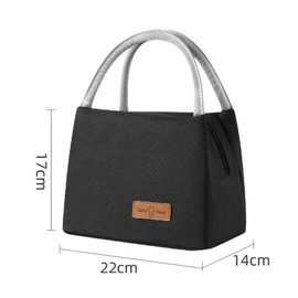 HZXINYI Insulated Bag for Lunch Insulated and Cold Insulated Bag Waterproof and Leak-Proof Portable Bento Storage Bag for School Work Picnic Travel Black