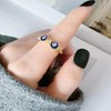 LAOYEFACAI Gold Open Rings for Women Evil Eye Rings Blue