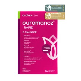 Olonea Ouromanoz Rapid D-Mannose Formula for the Health of the Urinary Tract 14 sachets