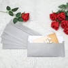 100 Pack Metallic Silver Envelopes #10 Business Envelopes 4-1/8 x