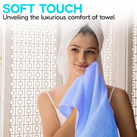 QUBA LINEN 6 Pack Premium Hand Towels Set, (16 x 28 inches) Cotton, Ultra Soft and Highly Absorbent Towels for Bathroom, Gym, Shower, Hotel, and Spa