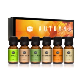 P&J Fragrance Oil Autumn Set | Brown Sugar, Apple, Harvest Spice, Vanilla, Forest Pine, and Snickerdoodle Scents for Candle Making, Freshie Scents, Soap Making Supplies, Diffuser Oil Scents