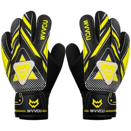 WVVOU Goalkeeper Gloves Children and Teenagers, Football Goalkeeper Gloves, Football Gloves, Double Protection, Portability, Super Hold