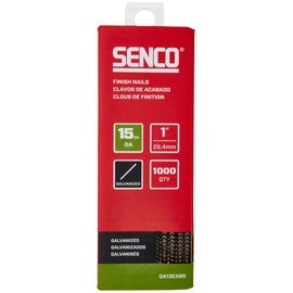 SENCO DA13EABR 1" 15 Gauge, Galvanized Finish Nails, 1,000 Count Pack