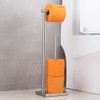 GERZWY Toilet Paper Holder Free Standing with Reserve, SUS 304