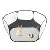 madeokoltd Small Animals Playpen, Folding, Portable, Hexagonal, Black - Suitable