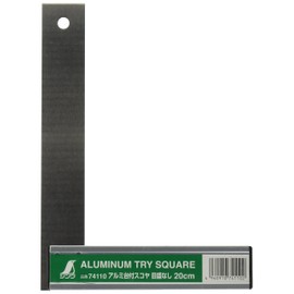 シンワ測定(Shinwa Sokutei) アルミ台付スコヤ 200mm 74110