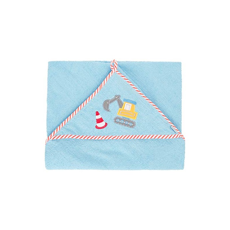 Playshoes Baby - Jungen Kapuzentuch Baustelle 340047, 17 - Bleu,